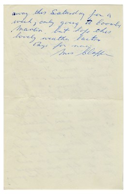 Lot 91 - Patricia Clapton (Eric Clapton’s Mother) 1960s Handwritten Cream Related Letter (UK)