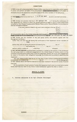 Lot 101 - Free 1970 McIlroys Swindon Performance Contract (UK)