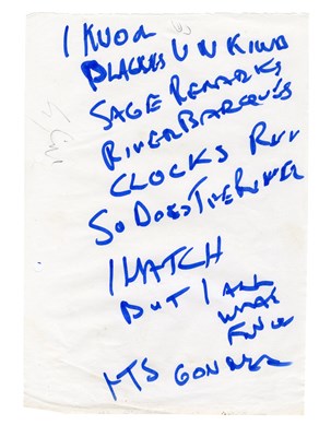 Lot 36 - John Martyn Handwritten Lyrics (UK)