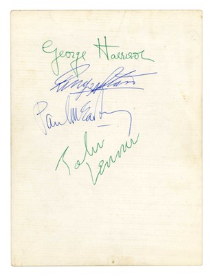 Lot 201 - The Beatles 1963 Abergavenny Wales Autographed Valex Merchandising Photograph (UK)