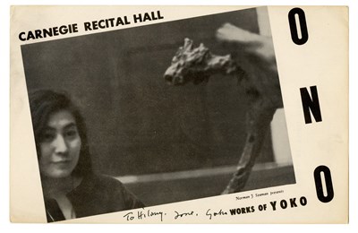 Lot 207 - Works of Yoko Ono 1961 Handbill Hillary Gerrard Collection (UK)