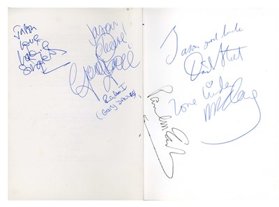 Lot 239 - Paul & Linda McCartney 1986 Autographed British Video Awards Menu (UK)
