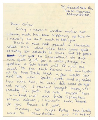 Lot 157 - Ian & Debbie Curtis Handwritten & Signed Letters (UK)