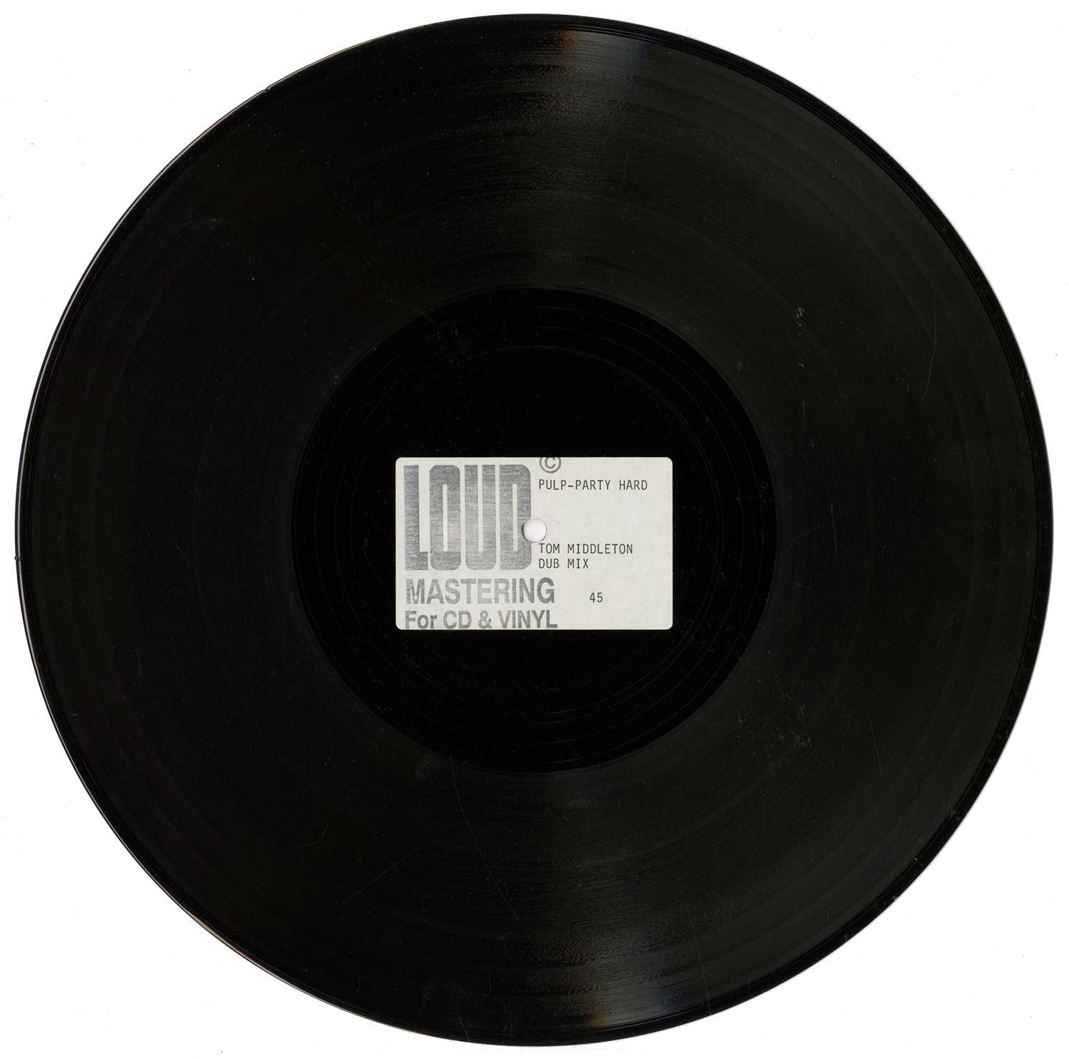 Lot 226 - Pulp Party Hard 1998 Acetate Geoff Travis Rough Trade Archive (UK)