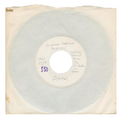 Lot 231 - Queen Bohemian Rhapsody 7 Inch Vinyl Test Pressing John Peel Collection (UK)