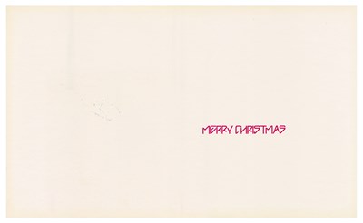 Lot 250 - Freddie Mercury Owned & Signed Radio Ga Ga 1980s Christmas Card Proof (UK)