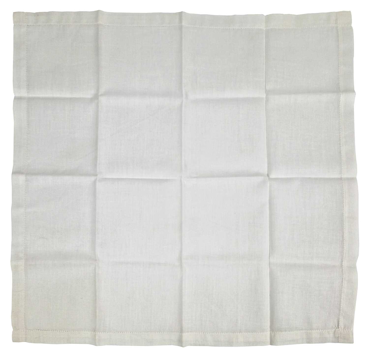 Lot 260 - Freddie Mercury Owned White Cotton Handkerchief (UK)