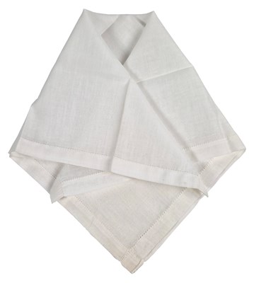 Lot 260 - Freddie Mercury Owned White Cotton Handkerchief (UK)