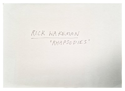 Lot 280 - Rick Wakeman 1979 Rhapsodies Album Cover Artwork Mike Ross Collection (UK)