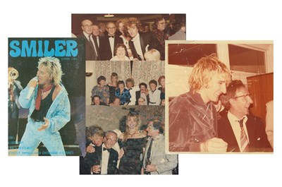 Lot 281 - Rod Stewart Gasoline Alley LP, Photographs & Smiler Newsletter (UK)
