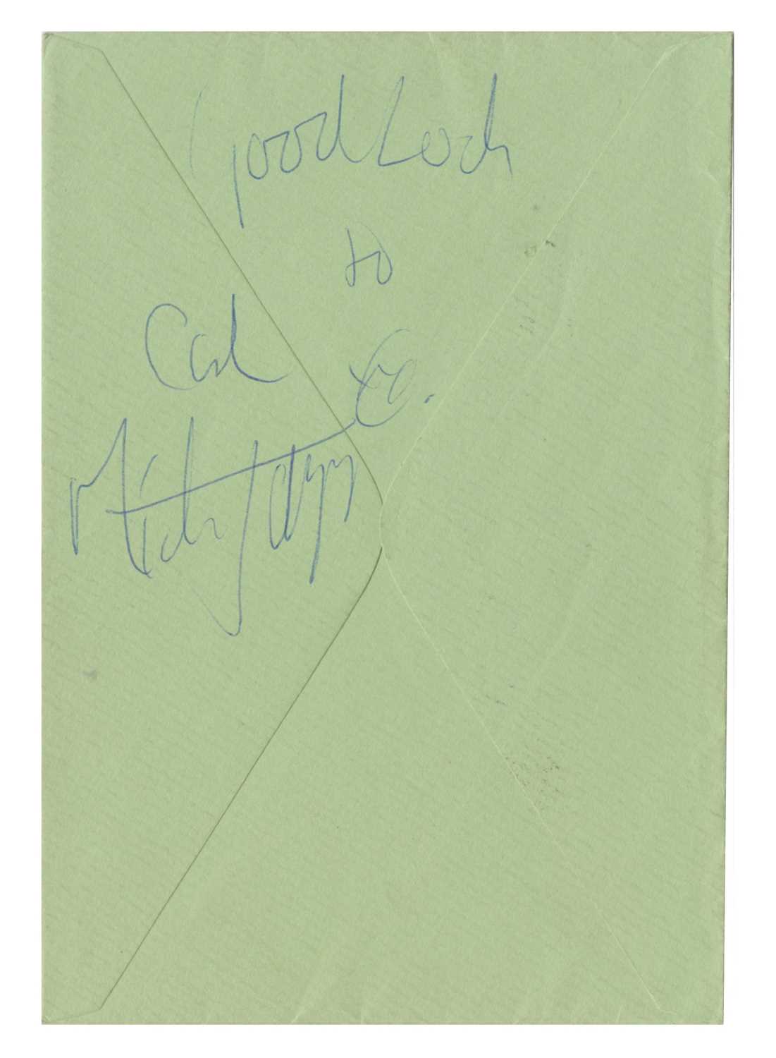 Lot 293 - Mick Jagger 1977 Signed England v Australia Test Cricket Centenary Envelope (UK)
