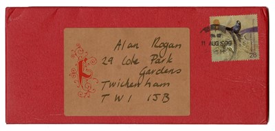 Lot 302 - Ronnie Wood's Daughter 1999 21st Birthday Party Invitation (UK)