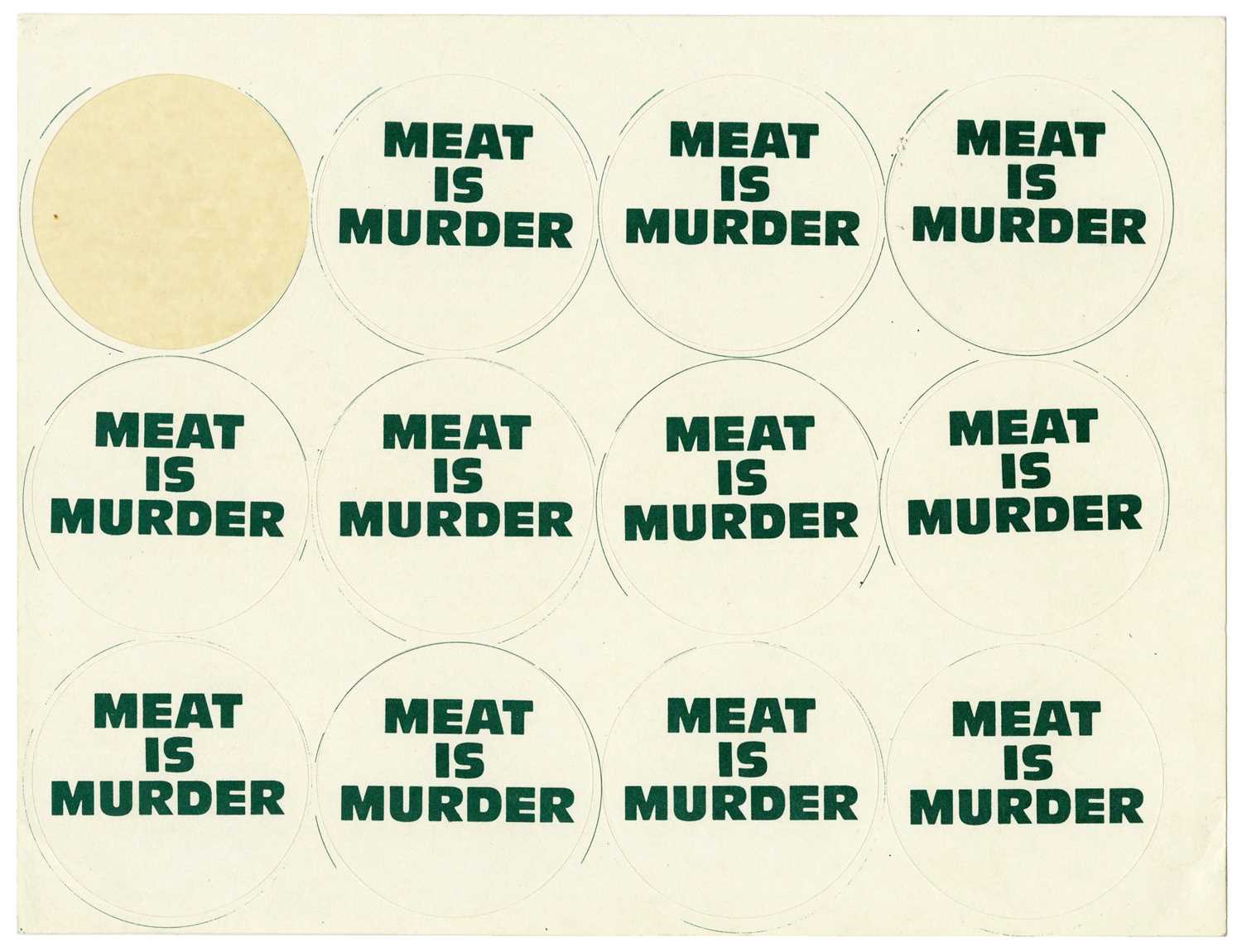 Lot 343 - The Smiths 1985 Meat Is Murder Promotional Stickers Geoff Travis Archive (UK)