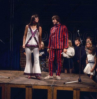 Lot 346 - Sonny & Cher Radio Bremen TV Beat Club Gunter Zint Negatives & Contact Sheet (Germany)