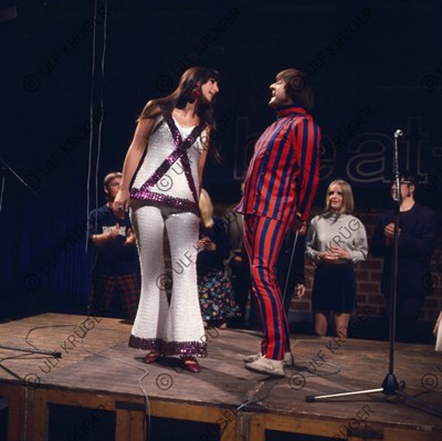 Lot 346 - Sonny & Cher Radio Bremen TV Beat Club Gunter Zint Negatives & Contact Sheet (Germany)