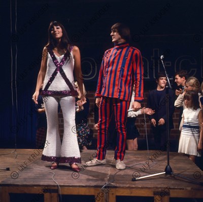 Lot 346 - Sonny & Cher Radio Bremen TV Beat Club Gunter Zint Negatives & Contact Sheet (Germany)