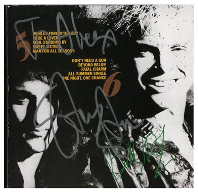 Lot 21 - Billy Idol & Steve Stevens Autographed Whiplash Smile CD Booklet (USA)