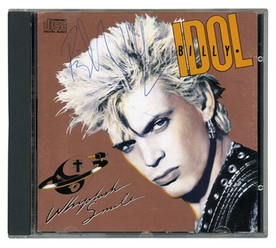 Lot 21 - Billy Idol & Steve Stevens Autographed Whiplash Smile CD Booklet (USA)