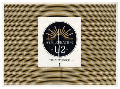 Lot 367 - U2 1982 A Celebration Promotional Window Sticker (UK)