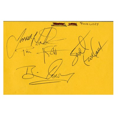 Lot 370 - New Order, Thin Lizzy, Johnny Cash & Others Autograph Book (UK)