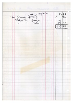 Lot 395 - Yes 1970 Expense Receipts (UK)