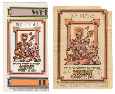 Lot 150 - Jimi Hendrix 1970 Isle of Wight Ticket Collection (UK)