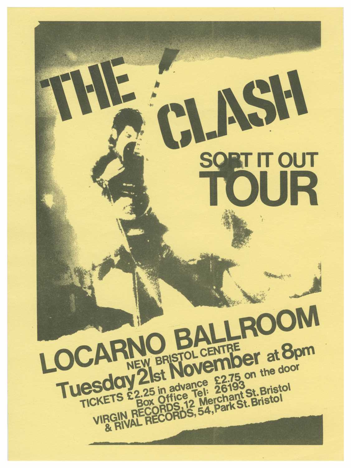 Lot 37 - The Clash 1978 Locarno Ballroom Bristol Concert Handbill (UK)
