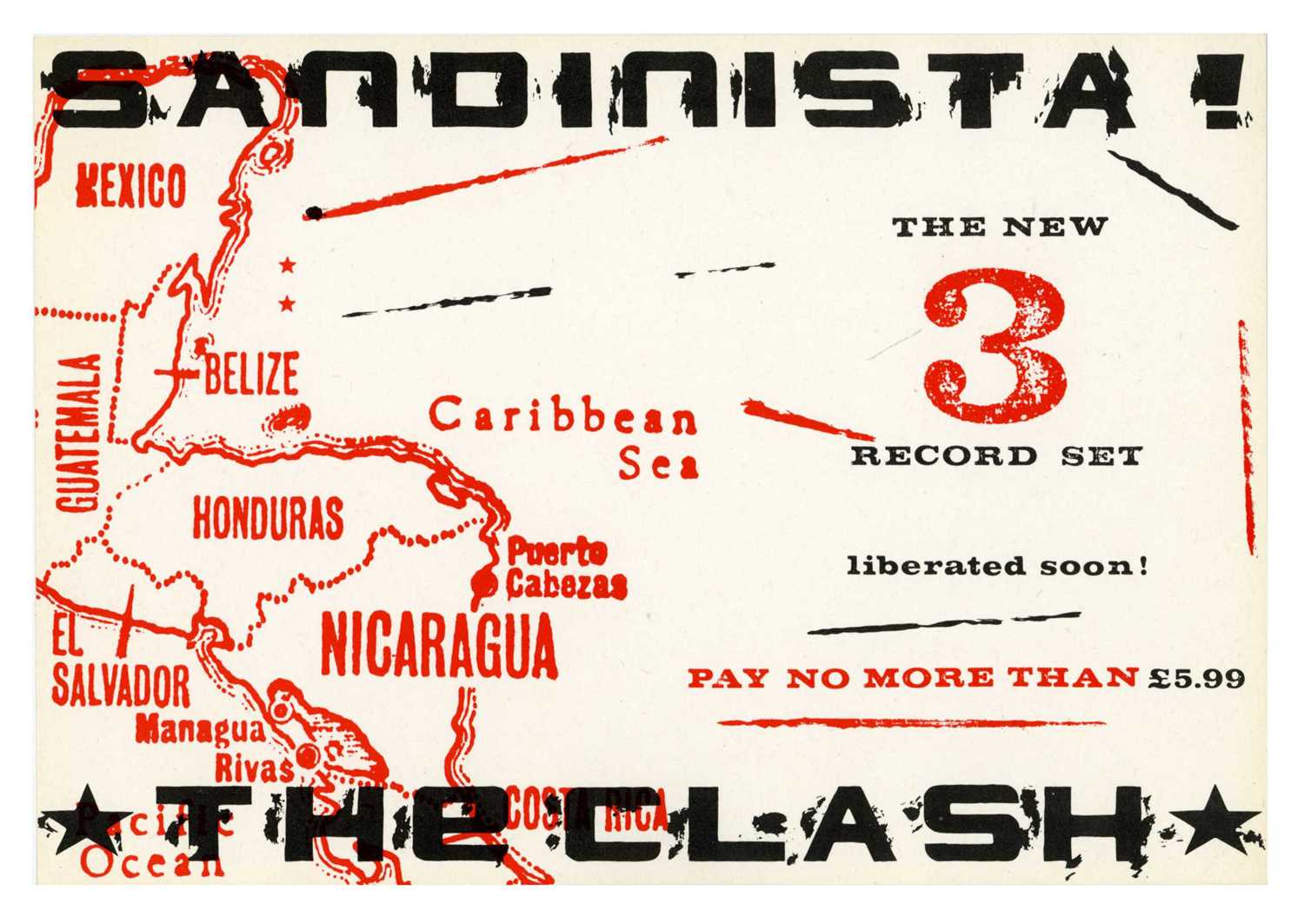 Lot 37 - The Clash 1980 Sandinista Promotional Flyer (UK)