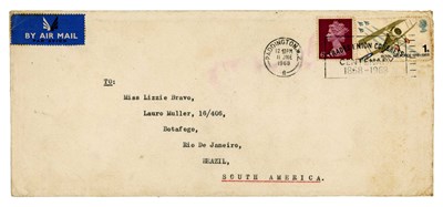 Lot 194 - John Lennon 1968 Handwritten & Signed Birthday Card In Mailing Envelope Lizzie Bravo Collection (UK)