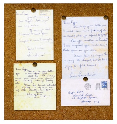 Lot 271 - George Harrison’s Mother Louise Harrison 1960s Handwritten Letter Lizzie Bravo Collection (UK)