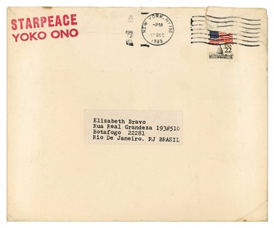 Lot 197 - Yoko Ono Two 1980s Signed Promotional Cards Lizzie Bravo Collection (USA)