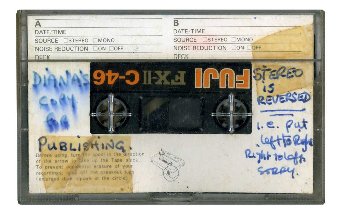 Lot 275 - George Harrison Handwritten Inlay for Gone Troppo Tape Cassette (UK)
