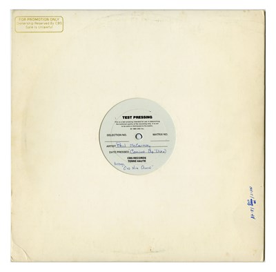 Lot 217 - Paul McCartney Coming Up (Live) CBS 12 Inch Test Pressing (USA)