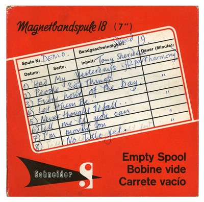 Lot 252 - Tony Sheridan Reel Tape Featuring Paul McCartney Song Brian Epstein Collection (Germany)