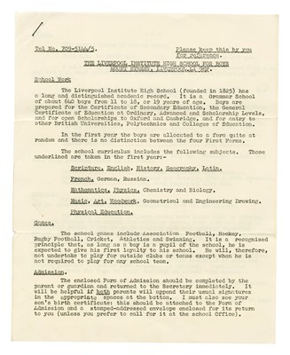 Lot 255 - Liverpool Institute Gown, School Letters And Patch (UK)