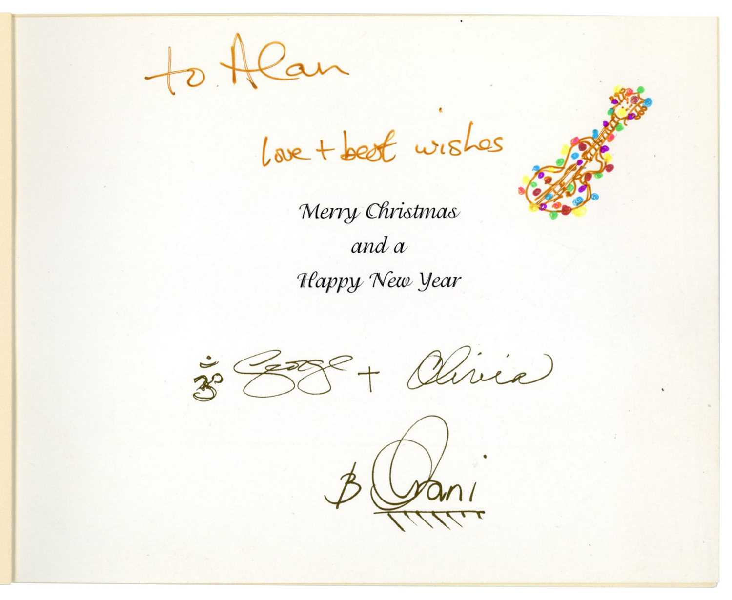 Lot 257 - George Harrison Handwritten Christmas/New Year Card 1999 (UK)