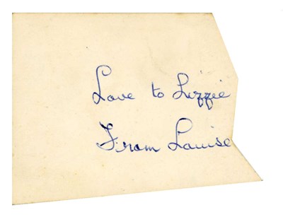Lot 245 - George Harrison’s Mother Louise Harrison Signature 1967 Lizzie Bravo Collection (UK)