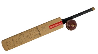 Lot 289 - Ringo Starr Eric Clapton Signed Miniature Cricket Bat (UK)