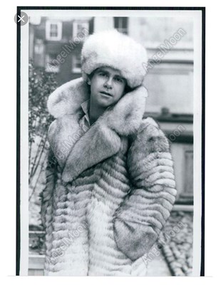 Lot 70 - Elton John Owned & Worn Fur Coat With Handwritten Note (Sweden)