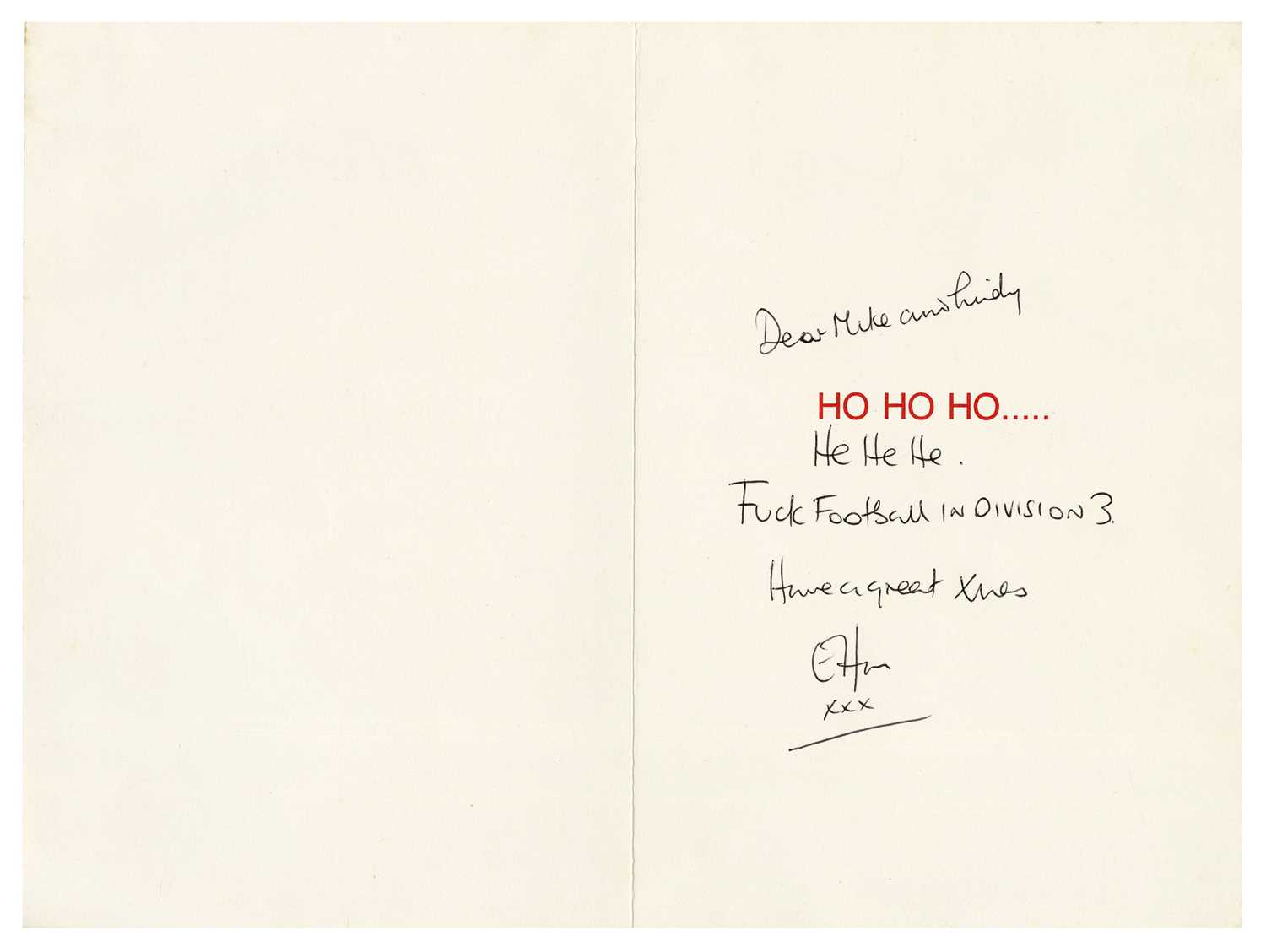 Lot 74 - Elton John Signed Christmas Card (UK)